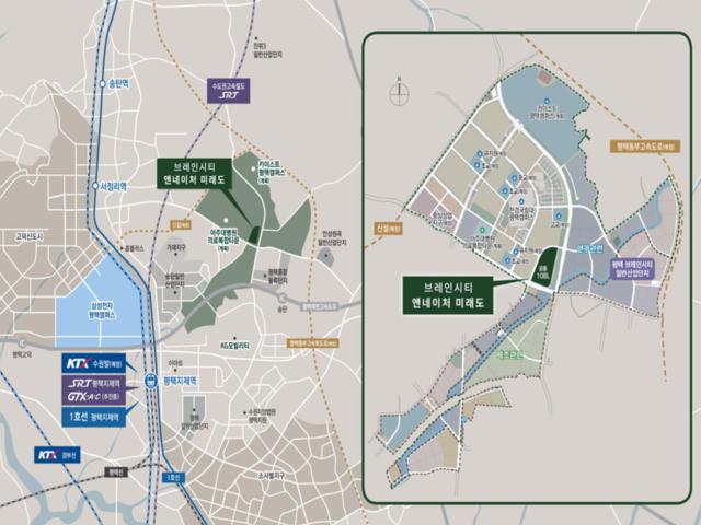 브레인시티 앤네이처 미래도 입지